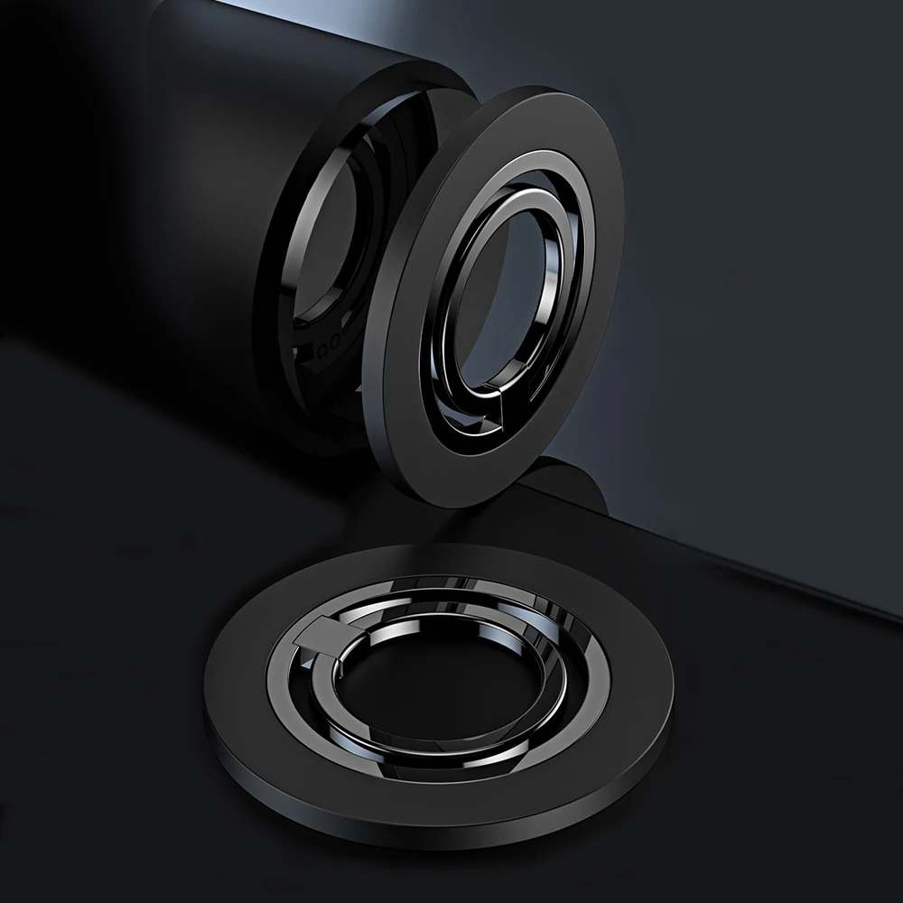 Revolving Magnetic Phone Ring Holder with Kickstand and Grip