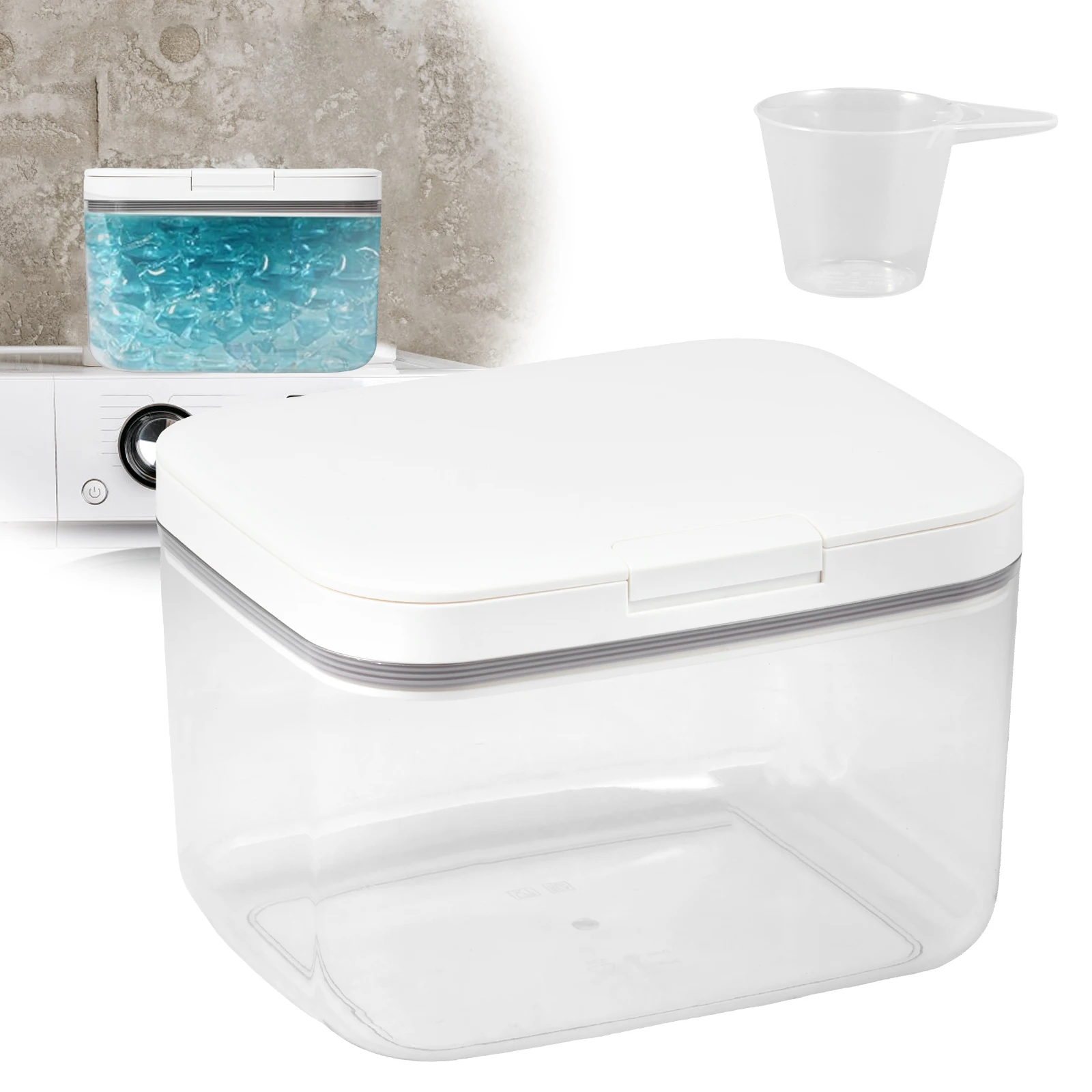 Enhanced Laundry Pod Organizer with Auto Pop-Up Lid - Large Capacity Sealed Storage