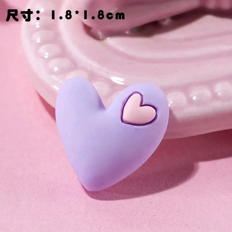 Cute heart resin flat back Embellishments scrapbook Kawai DIY decorative accessories 10pcs Q53 4