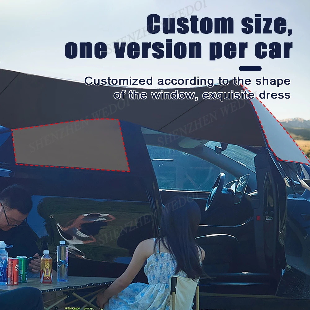 Camping Accessories Outdoor For Tesla Model Y Car Side Awning Tent Side Awning Pull Out Tent For Car Custom