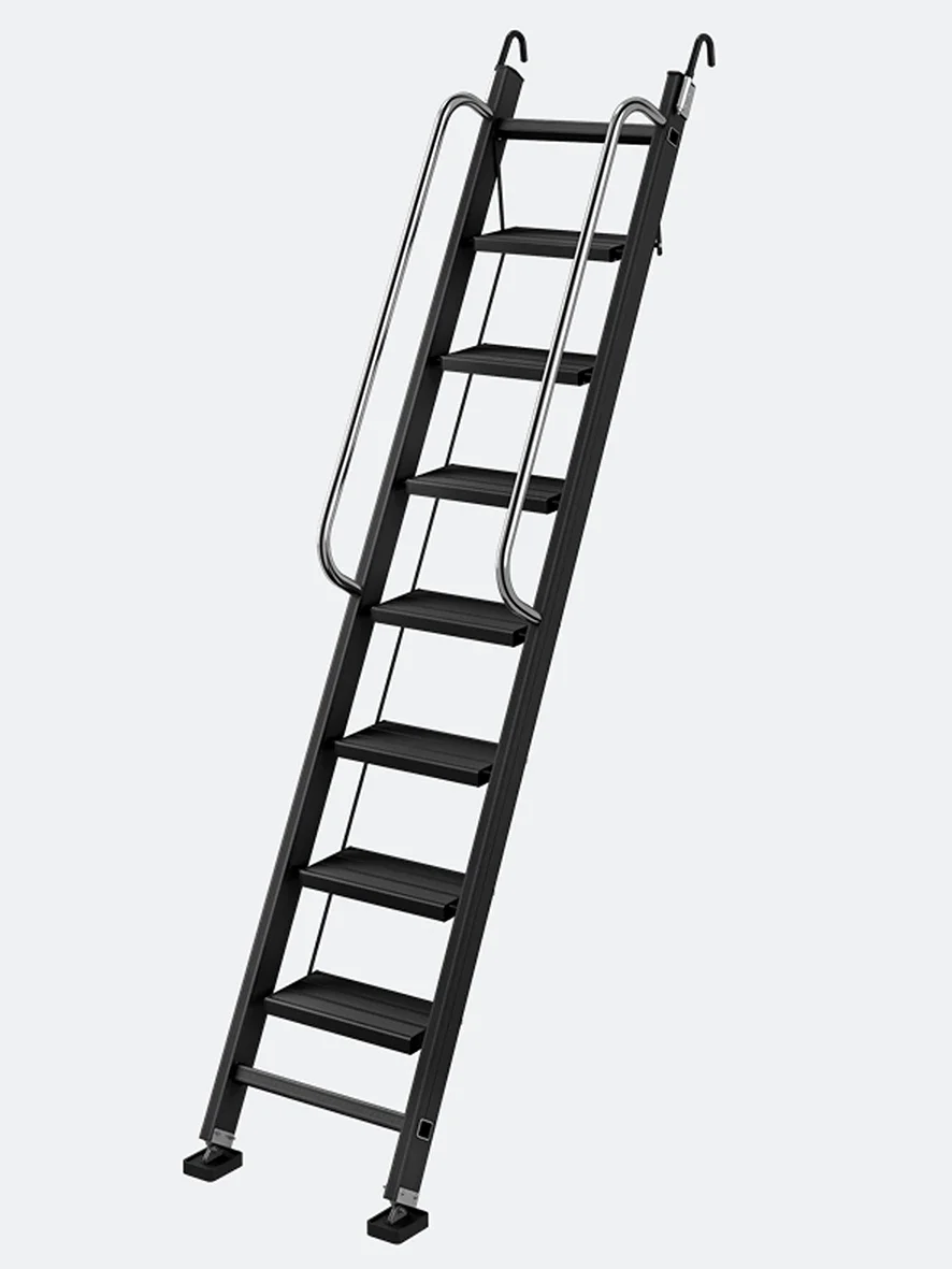 

Ladder Household Aluminum Alloy Folding Stairs of Attic Thickened Engineering Ladder Mobile Stairs