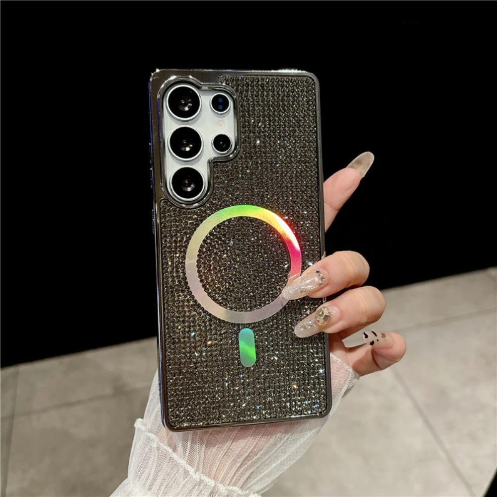 Luxury Bling Diamond Magnetic Shockproof Glitter Phone Case