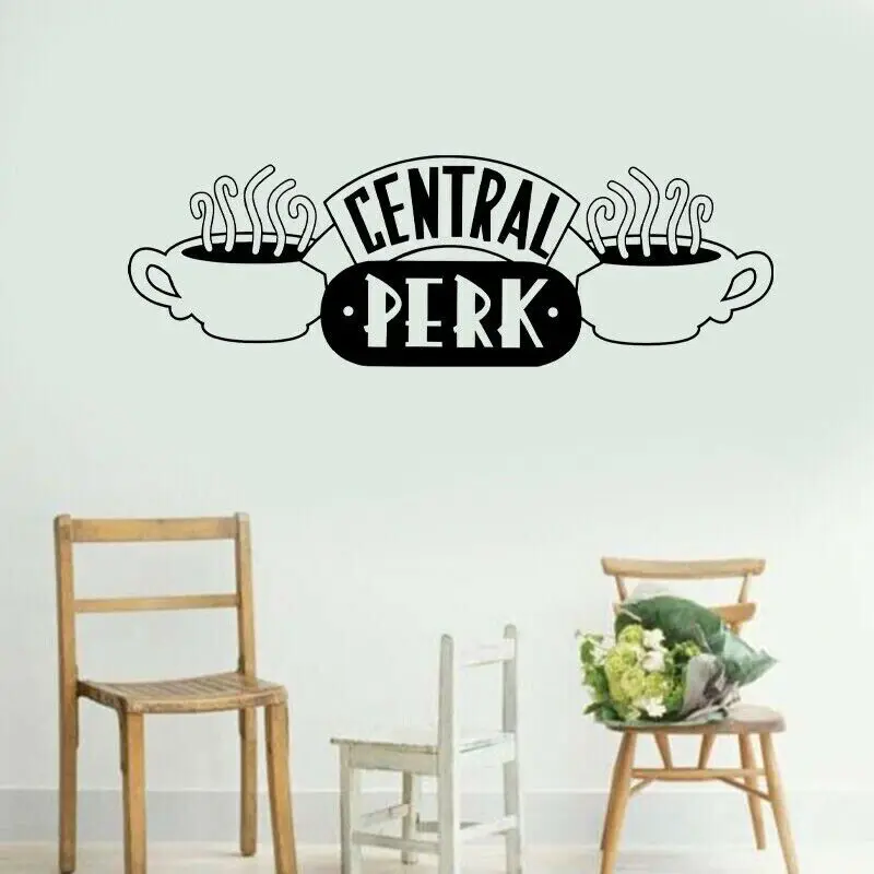 Large Central Perk Wall Sticker Friends Tv Show Coffee Wall Decal Cafe Kitchen Dining Room Vinyl Decor