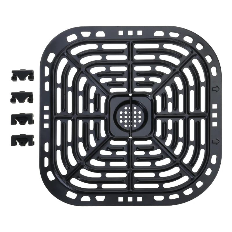 Square Tray 4QT Air Fryer Grill Plate Pans Nonstick Dishwasher Safe Stainless Accessory Fit for Cooking Pizza Vegetables