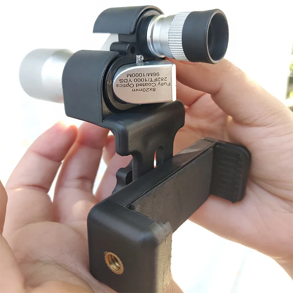 Portable 8x20 HD Night Vision Mini Pocket Zoom Monocular Outdoor Telescope for Hunting Camping Mountaineering Hike Birdwatching