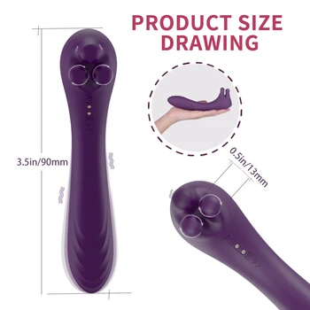 Rotation G Spot Vibrator 3 Fondling Nubs Nipple Clitoral Stimulator 9 Modes Rechargeable Adult Sex Toys for Women/ Couples 3