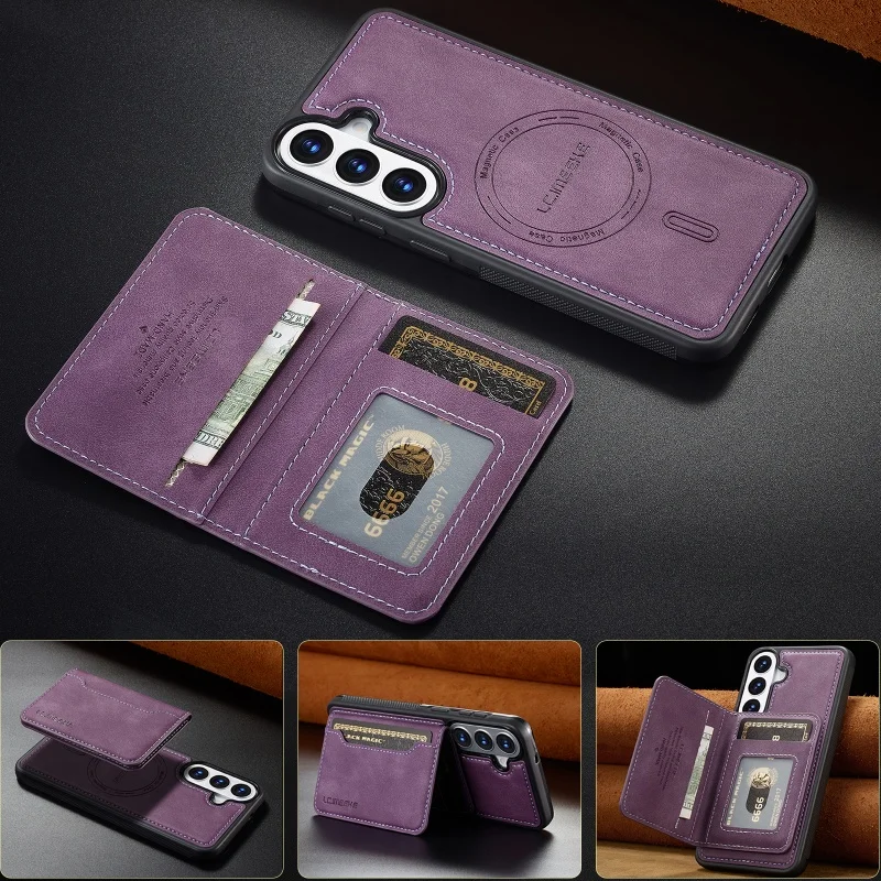 Versatile 2-in-1 Magnetic Leather Wallet Card Phone Case Cover