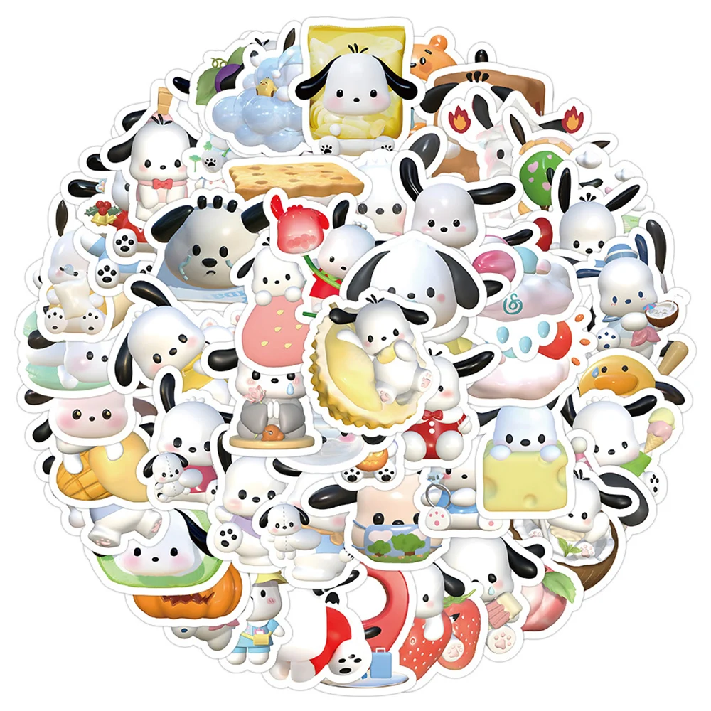 10/30/63pcs Kawaii Anime Pochacco Graffiti Stickers Sanrio Cartoon Toy Decal Laptop Diary Scrapbooking Kids Waterproof Sticker