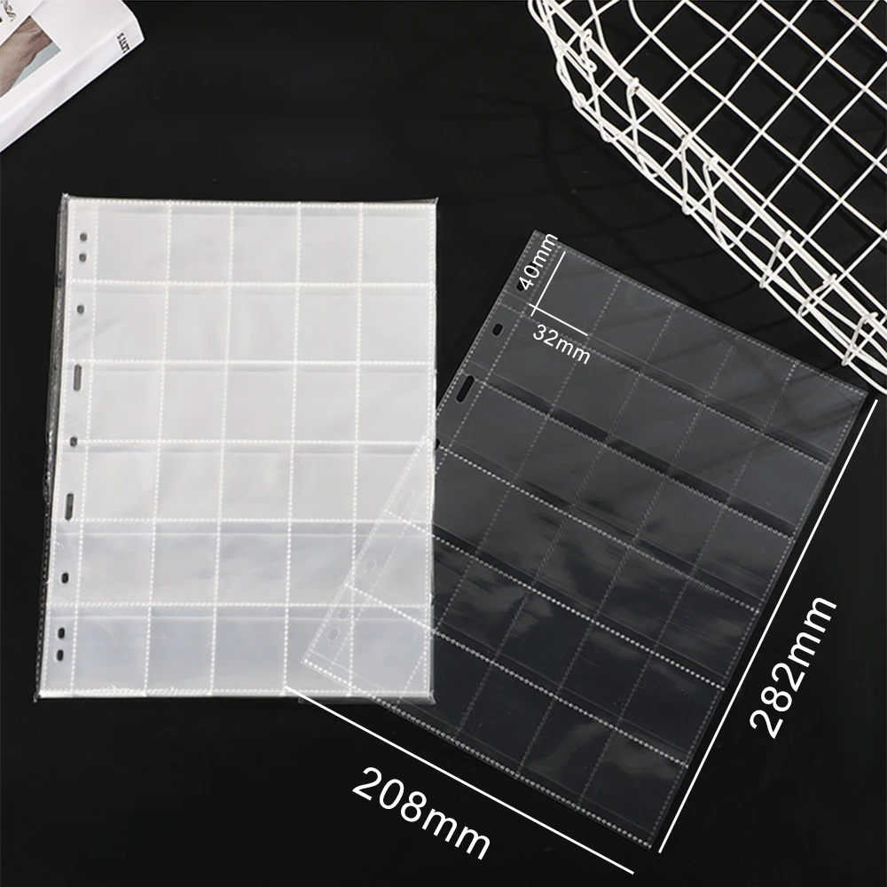 Post Card Album 30 Pack 600 Pockets 2x2 Coin Flip Sleeves, Heavy Duty Stamp Collection Clear Coin Wrappers