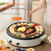 220V Non-stick Electric Grill Household Electric Hot Pot Multi Cooker Machine 5L Bbq Grill Barbecue Maker Machine 1