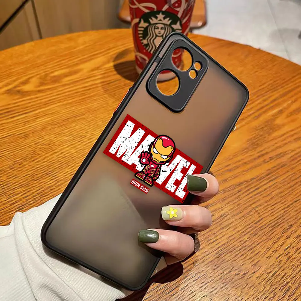 thumbnail image 1 of Matte Phone Case for OPPO RENO 8 8T 7Z 7 6 5 4 3 PRO PLUS 4G 5G Case Funda Coque Capa Shell The Handsome Marvel Avengers Cartoon, 1 of 5