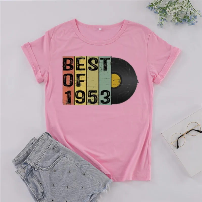 

Vintage Best of 1953, 68th Birthday Gift For Men Women For Him Her Retro Birthday Party 100%cotton Shirts kawaii Unisex goth y2k