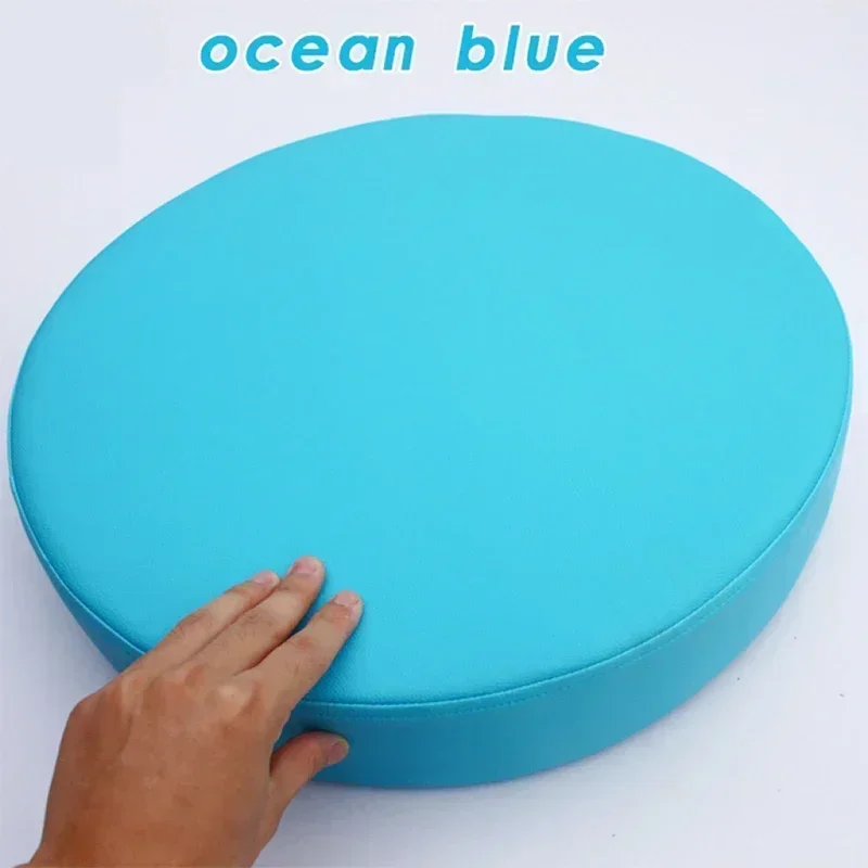 New Synthetic Leather Round Cushion Sofa Chair Stool Seat Foam Cushion Chair Pads Office Vehicles Home Waterproof 5