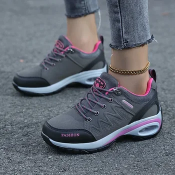 المرأة إسفين على شكل أحذية مفلكنة تصميم عصري فاخر مريح أحذية برباط رائجة البيع المشي لمسافات طويلة حذاء فاخر 2