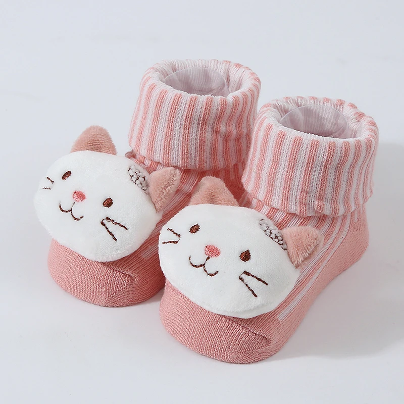 Description Picture 6 of itemCute Cartoon Doll Newborn Socks Spring Baby Soft Thin Knitted Sock For Girls Boys Infant Floor Socks 0-6 Months Baby Accessories