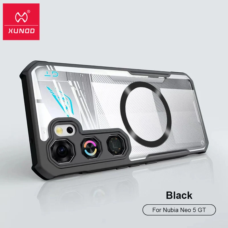 XUNDD Magnetic Airbags Shockproof Transparent Case with Camera Protection