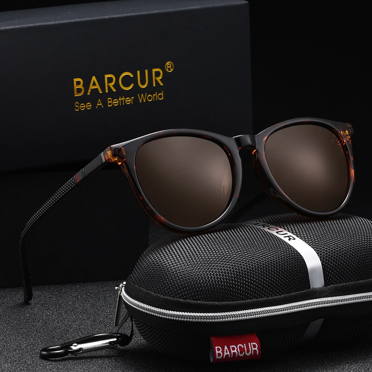 BARCUR Polarisierte Damen-Sonnenbrille, leicht, bequem, PC-Cat-Eye-Rahmen, UV400, Sonnenschutz, Damen-Sonnenbrille, Bekleidungszubehör ﻿ – Detail 5