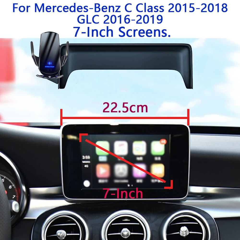 

Car Phone Holder For Mercedes-Benz C Class W205 2015 2016 2017 2018 GLC 2016 - 2019 7-inch Screen Fixed Base Navigation Bracket