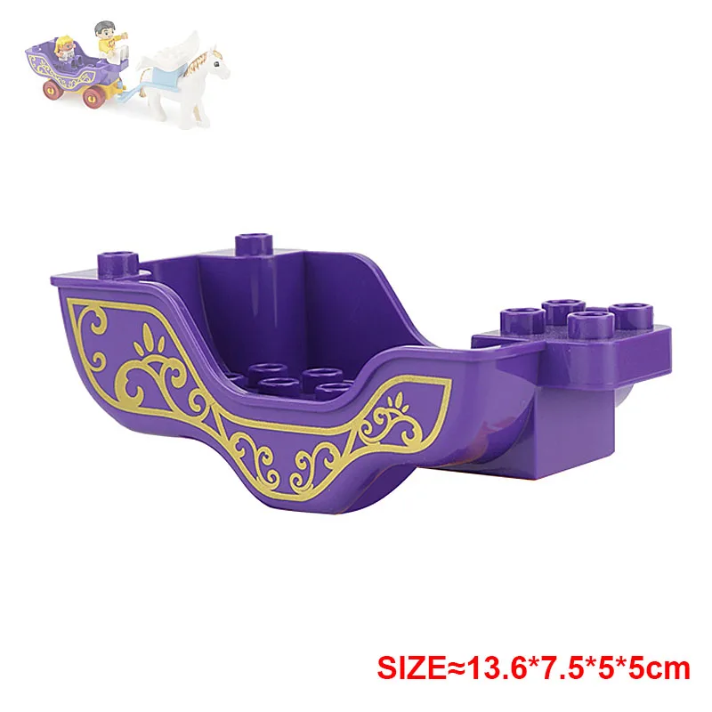 Large Building Blocks Bathroom Furniture Bathtub Sink Mirror Table and Chair Toilet Bed Food Flowers Trees Children's Gifts City - Image 6