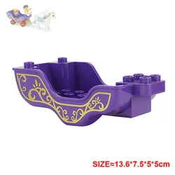 Children's City Building Block Playset - Bathroom, Bedroom, and Outdoor Accessories (Purple car seat)