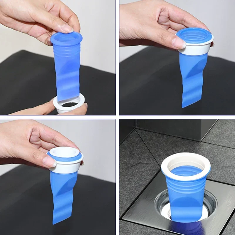 Silicone Floor Drain Anti Odor Backflow Preventer Trap for Toilet Bathroom Kitchen