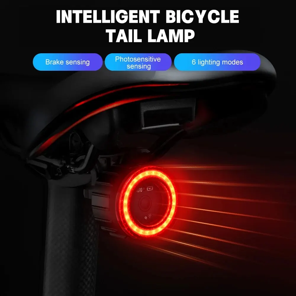 X-TIGER Smart Bicycle Tail Light Waterproof LED Sensor Brake Light