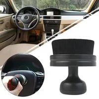 Auto Detail Brush Portable Car Tire Brush with Seal Cover High Density Soft Detailing Brush for Tire Shine Polish Wax Car Care 1