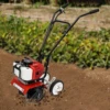 Gas Powered Mini Tiller Cultivator Effortless Garden Tools for Turn Soil and Open Furrows 1
