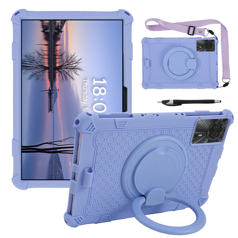 Children's 360° Rotating Stand Case with Handle Grip & Shoulder Strap