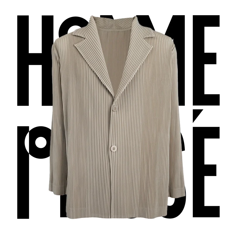 Pleats Pleated Jacket New Casual Men's Suit Jacket Spring Premium Feeling Men's Suit Business Casual Fashion Men Clothing