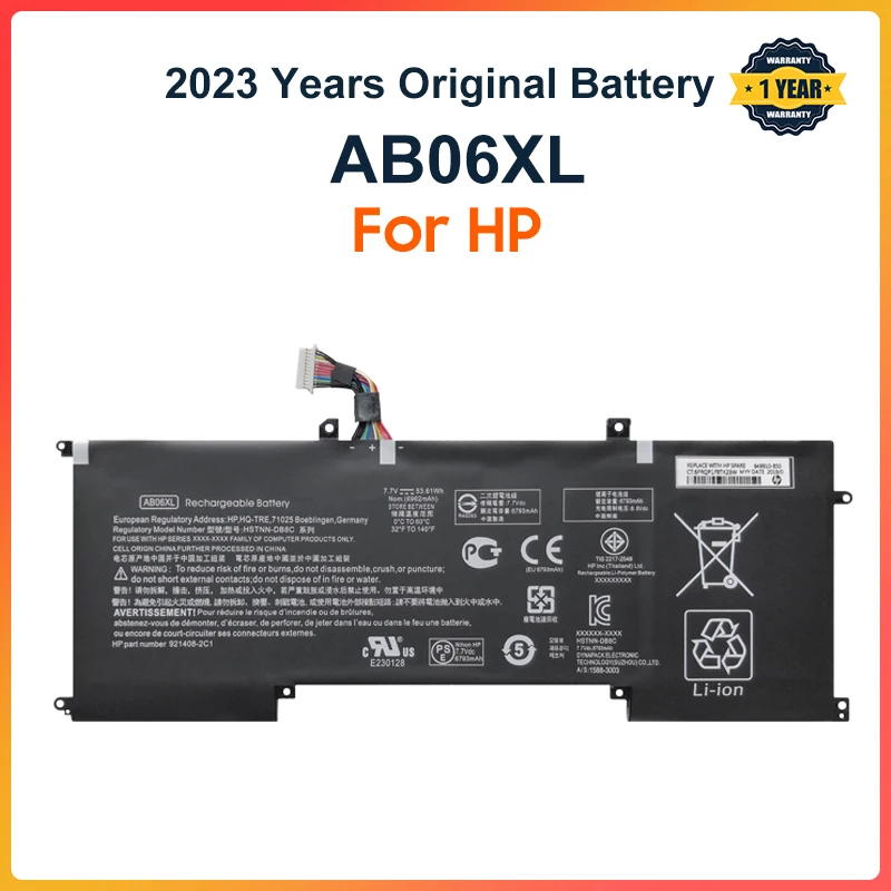 

AB06XL Battery For HP ENVY 13-AD019TU 13-AD020TU 13-AD106TU 13-AD108TU TPN-I128 HSTNN-DB8C 921408-2C1 921438-855