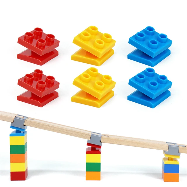 Wooden Train Track Set Accessories Wooden Track Adapter Building Blocks Connectors Compatible with Thomas Wooden Railway 3
