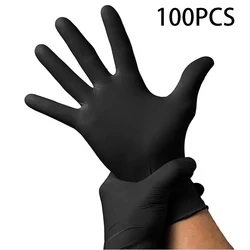100 Pack Disposable Black Nitrile Gloves for Cleaning, Gardening, and Kitchen Use (100 PCS)