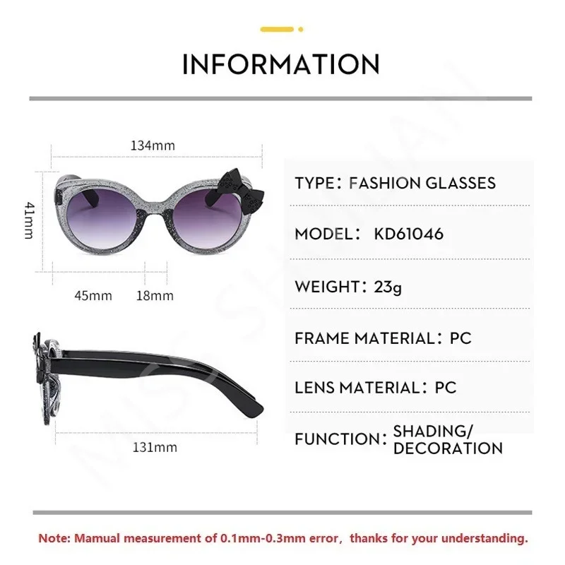 Cat Eye Children Sunglasses Personality Bowknot Kids Cute Baby Eyewear Trend Girls Boy Eyeglasses