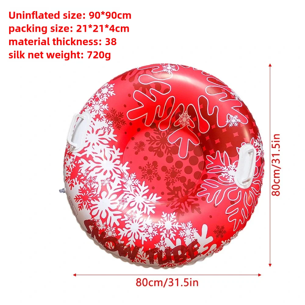 Snow Sledge Inflatable snow sled ski ring PVC sled tube thick snow tube winter tube with handle ski accessories tyre sledding
