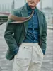 Men's Striped Suit Blazer Notch Lapels Distressed Washed Classic Jacket 5