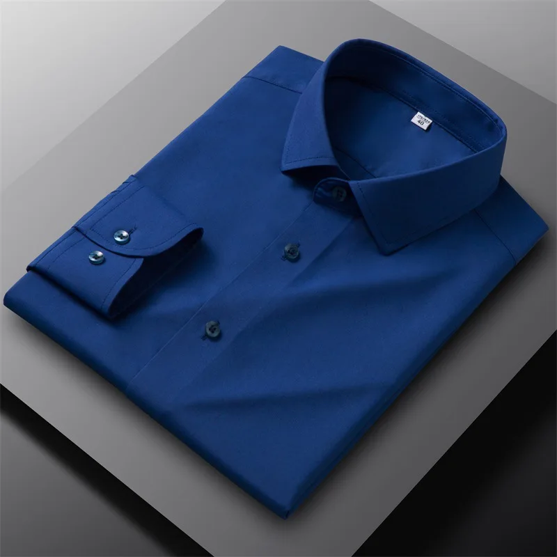 Men's Youth Shirt Long Sleeve Tooling Style Men's Business Leisure Fashion Breathable Men's Anti-wrinkle Non-iron  Shirts 2023