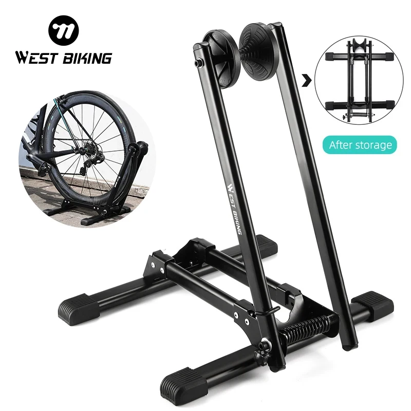WEST BIKING 싱글 및 더블 폴 자전거 주차 랙, MTB 도로 자전거 실..