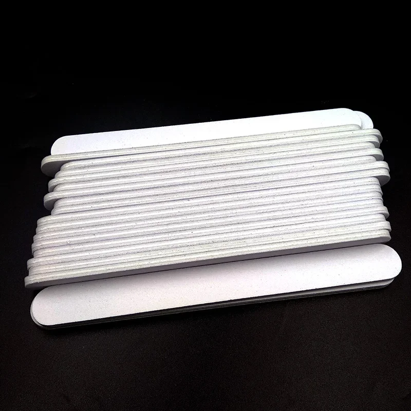 5 Nagelfeilen-Set – 100/180 Grit – Weiße, Gerade Form Für Maniküre & Pediküre