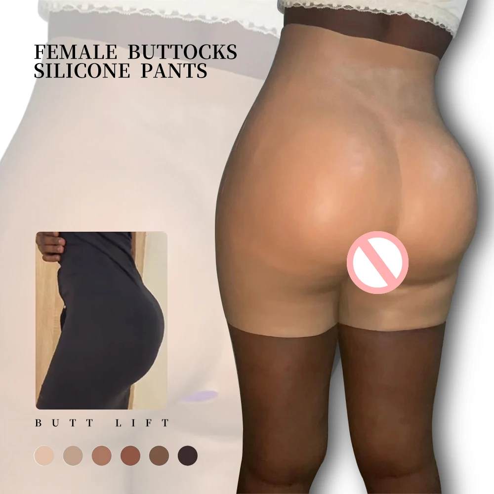 

Natural Realistic Silicone Big Buttocks Padded Pants Female Hip Lift Sexy 1.2cm underwear Pants