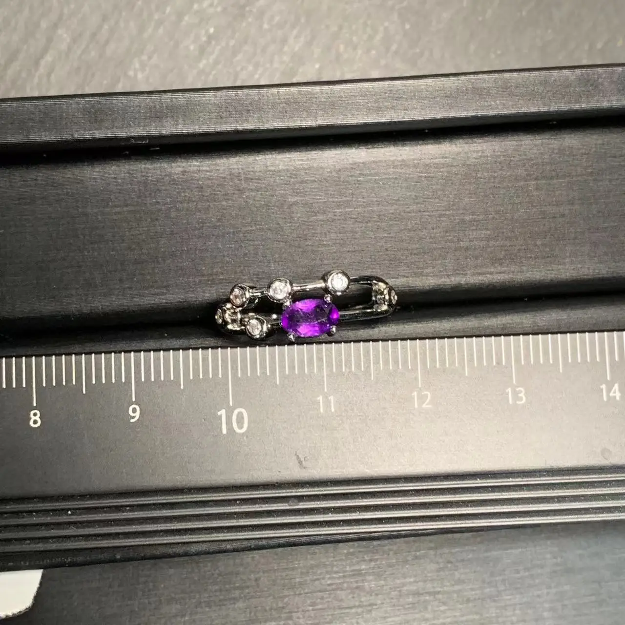 Natural Amethyst Ring Stone Female Handmade Rings Jewelry for Women Gift Purple