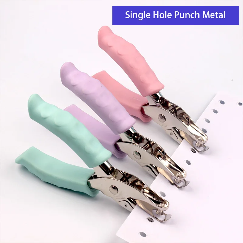 Single Hole Punch Metal 1/4&rdquo; Hole Puncher with Soft Grip Handles for Paper and Crafts Round Circle Shape paper punch hole punching tools paper craft punch circle hole punch
