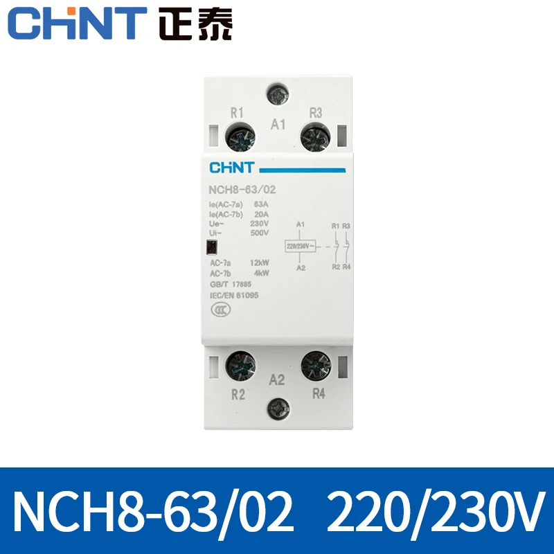 mini ac fase 2 4 230v nch8 63a 2no 1nc 1no 2 nc 01