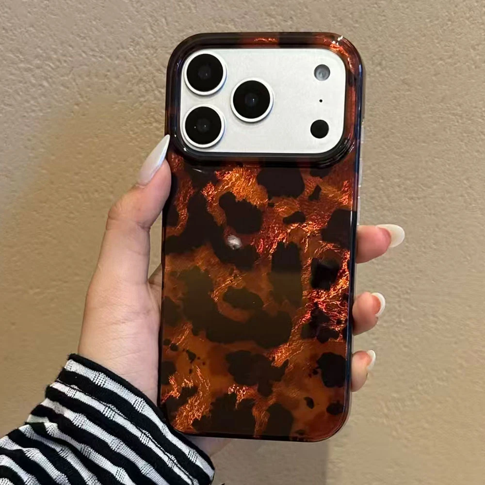 Tortoiseshell Amber Glossy Phone Case Cover