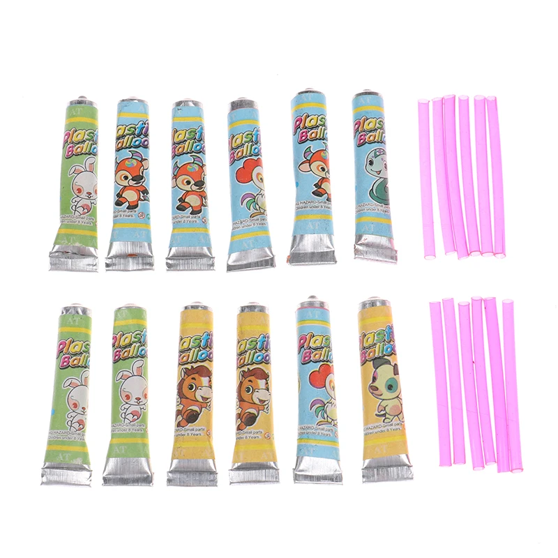 12pcs Magic Bubble Glue Toy che soffia palloncino a sfera colorato non scoppia sicuro per il regalo delle ragazze dei ragazzi dei bambini