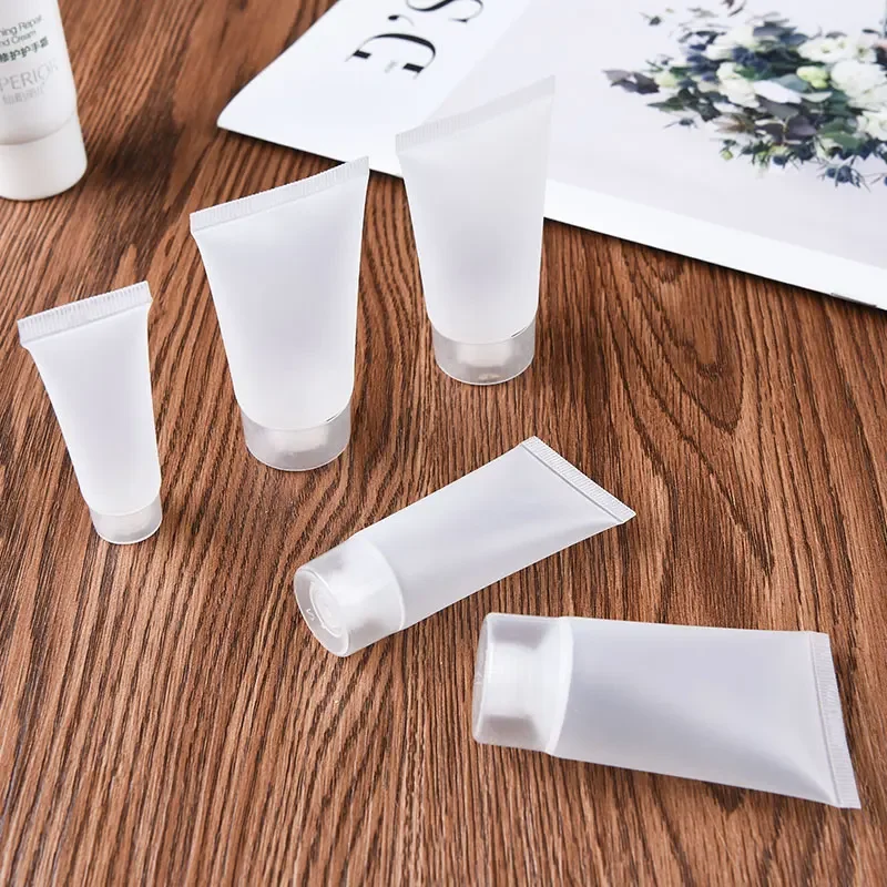 50Pcs 5/10/15/20/30/50/100ml Travel Refillable Tube Hand Cream Facial Cleanser Storage Cosmetic Squeeze Cream Lotion Container