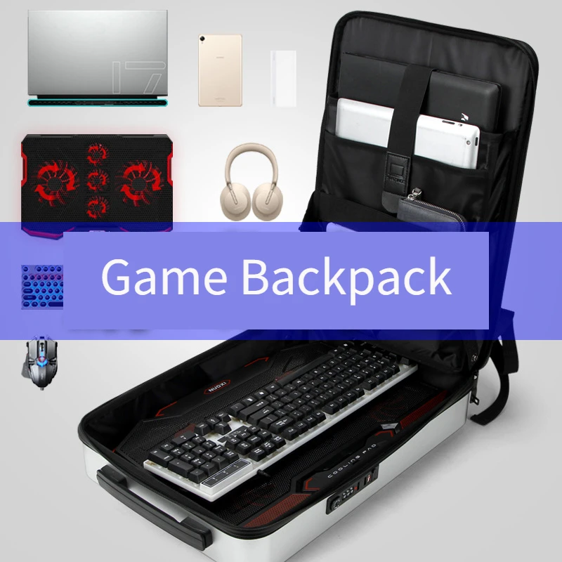 gaming laptop backpack anti theft waterproof backpack usb men's pc hard shell business travel backpack stereotype game bag 17.3 Gaming Laptop Backpack Anti-theft Waterproof Backpack USB Men's PC Hard Shell Business Travel Backpack Stereotype Game Bag 17.3 3