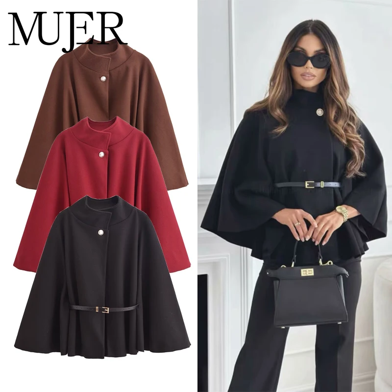 Beige - Poncho's & Capes Dames / Sweaters Dames