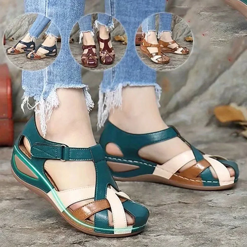 Sandales Orthopédiques Femme Nu-Pied Confort Plateforme Chaussures De Plage Antidérapantes Respirantes Chaussons Bout Ouvert Bohême Pantoufles Femmes Mode Legere Protégez Chevilles Semelles Épaisses