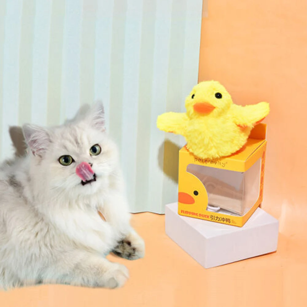 Smart Cat Toys Flapping Duck Interactive Electric Bird Toys Washable